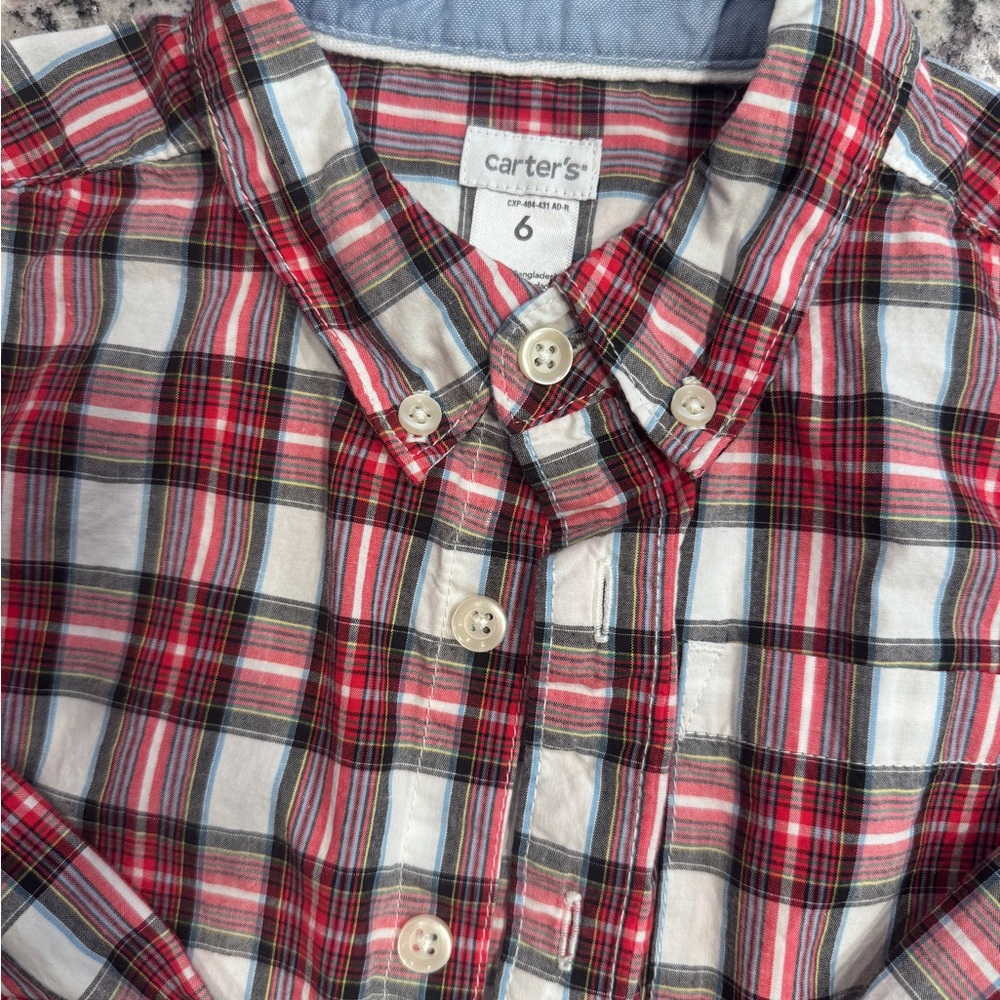 Carter's Multicolor Plaid Button Down Shirt